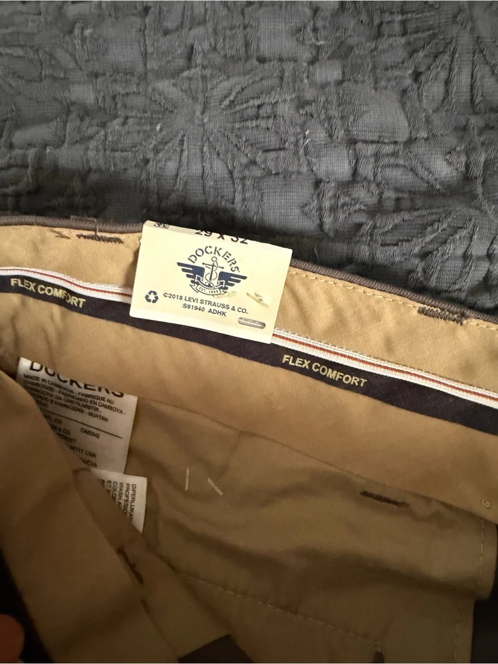 Dockers Men's Charcoal Gray Chinos